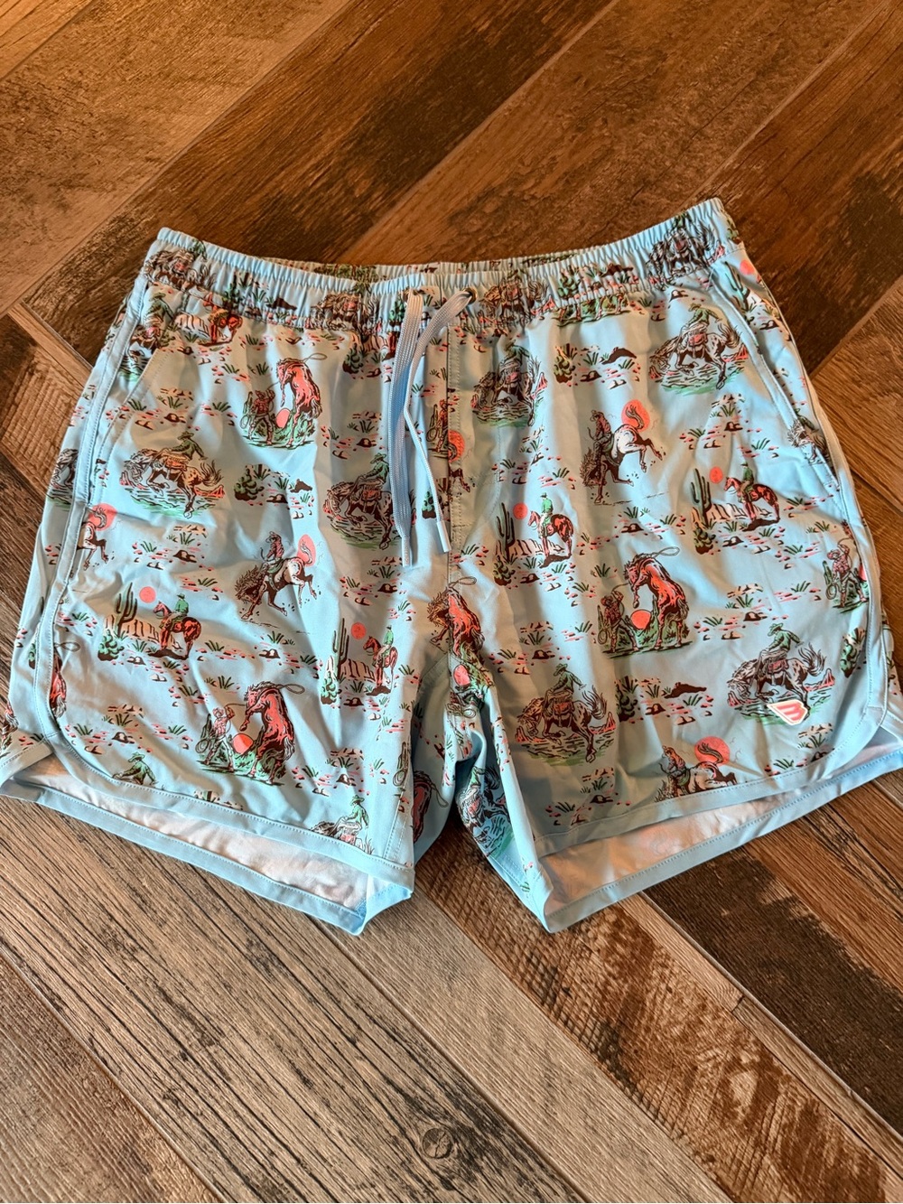 BURLEBO Cowboy Up Medium Men’s Swim Trunks